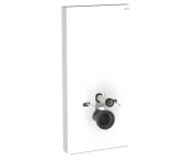 Geberit Monolith for Wall-hung WC, 101 cm, Front: White Glass, Sides: ALU