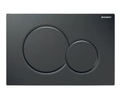 Geberit Sigma01 Flush Plate for Dual Flush, Black