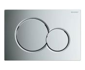 Geberit Sigma01 Flush Plate for Dual Flush, Gloss Chrome-plated