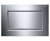 Geberit Sigma30 Flush Plate for Stop-and-Go Flush, Screwable - Gloss / Brushed chrome-plated