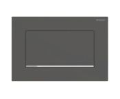 Geberit Sigma30 Flush Plate for Stop-and-Go Flush, Screwable - Black Matt/Gloss