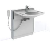 Granberg Motorised Washbasin Lift BASICLINE 415-15-05 - Incl. Mixer Tap with 150 mm Lever - White