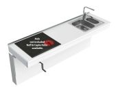 Granberg Wall Mounted Cranked Combi Kitchen Module - ES20S4 - Right, Choice of Widths 2190 / 2390mm