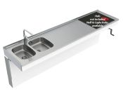 Granberg Wall Mounted Cranked Combi Kitchen Module 6350-ESHS4 - Left, Choice of Widths 2190 / 2390mm
