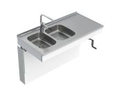 Granberg Wall Mounted Cranked Sink Module 6350-ESH - Left, Choice of Widths 1190-1590mm