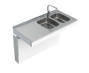 Granberg Wall Mounted Manual Sink Module 6380-ESH - Right, Choice of Widths 1190-1590mm