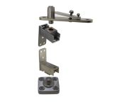 Royde & Tucker Double Action Pivot Door Set, 80kg ADJ Top Centre & Floor Mounted Pivot - Satin SS