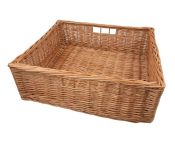 Hafele Natural Wicker Basket - for 600mm Width Cabinets, Optional - Beech Glides