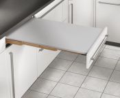 Hailo Rapid Pull-out Table, 600mm Wide Cabinet, Stainless Steel Effect