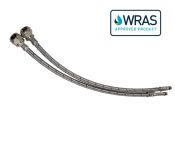 Hydralectric WRAS Approved (PEX) Flexible Water Hoses, 500 mm Length - 15 mm Compression and M10 - Pair