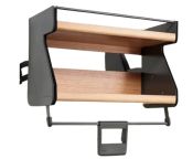 Kessebohmer iMove Pull-down Shelves, 600mm Wall CAB 2 Tier - Anthracite/Oak