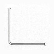AKW Silverdale L Shaped Curtain Rail Kit 1800 x 820mm