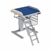 Granberg Changing Table 332, Height ADJ, Border Height 55mm - Ladder Left, Mattress - 800x800mm