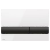 Alca Flush Plate Basic, Pre-Wall Installation Systems - White/Black Buttons
