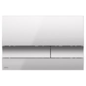 Alca Flush Plate Basic, Pre-Wall Installation Systems - Chrome Matt