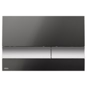 Alca Flush Plate Basic, Pre-Wall Installation Systems - Black/Chrome Matt