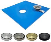 Maxxus Floor Former, Microcement Wetroom Kit, Purus 2-part Waste, Choice of Multiple Sizes and Grid Finishes