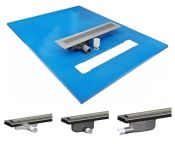 Maxxus Linear Former, Purus Drain for Micro Cement, Brushed Grey Alu. Grid - Choice of Size