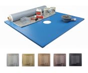 Maxxus Wet Room Floor Former, 10m&sup2; Hydromat Kit, Purus Minimax 2-part Waste - Multiple Sizes & Grids
