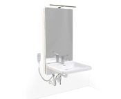 Granberg Motorised Washbasin Lift BASICLINE 433-10-20 - Incl. Mixer Tap with 190 mm Lever (TMV3 Approved) - White
