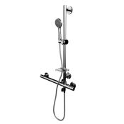 AKW Onyx Combo L Shape Grab Rail & Mixer Shower RH