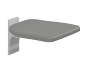 Pressalit PLUS Folding Seat, Fixed Height - Anthracite Grey
