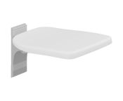 Pressalit PLUS Folding Seat, Fixed Height - White