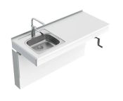 Granberg Wall Mounted Cranked Sink Module 6350-ES11 - Left, Choice of Widths 790-1590mm