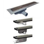 Purusline Living 800mm Linear Drain, Bronze Frame & Tile Insert - Outlet Choice
