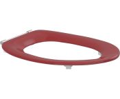 Pressalit Toilet Seat Dania without Cover, Extra Strong Crossbar Hinge (D92) - Red