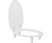 Pressalit Toilet Seat Dania, Cover, 100mm Raised - White