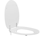 Pressalit Toilet Seat Colani with Cover, Universal Hinge (B83) - White