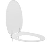 Pressalit Toilet Seat Dania with Cover, Universal Hinge (B83) - White
