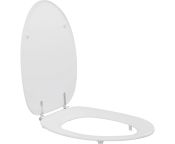 Pressalit Toilet Seat Dania with Cover, Extra Strong Crossbar Hinge (D92) - White