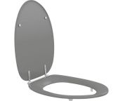 Pressalit Toilet Seat Dania, with Cover, Extra Strong Crossbar Hinge (D92) - Anthracite Grey