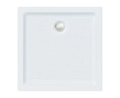 Roman Square Anti-Slip Shower Tray, Choice of Size & Waste Cover Cap Colour