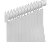 Pressalit White Shower Curtains 1500mm Width x 2000mm Drop, Pack of 2x