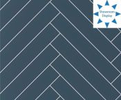 Showerwall - Nordic Blue Herringbone Bathroom Wall Panels