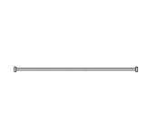 AKW - White Straight Curtain Rail, Inc. Fittings - Choice of Size