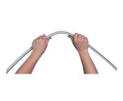 AKW Straight White Bendy Curtain Rail, 1x Drop Rod - Choice of Length