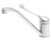 Hafele Mixer Tap, for Accessible Kitchens, Monobloc Long Lever - Polished Chrome
