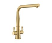 Rangemaster Conical Dual Lever Tap - Brushed Brass