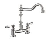 Rangemaster Waverley Bridge Dual Lever Tap - Polished Nickel