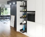 Vauth-Sagel VS TAL Gate N Swing-out Larder, CAB Width 300mm, 5x Planero Lava Grey Baskets