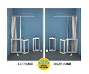 AKW MM5 (91167) Formerly Contour WF12 White Shower Enclosure, PET Glazing – MAX. A 2500 / B 1500mm