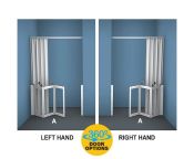 AKW MM3 (91164) Formerly Contour WF18 White Shower Enclosure, PET Glazing – MAX. A 1500