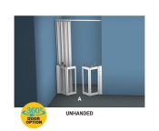 AKW MM4 (91166) Formerly Contour WF19 White Shower Enclosure, PET Glazing – MAX. A 2000