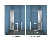 AKW MM2 (91162) Formerly Contour WF20 White Shower Enclosure, PET Glazing – Width 900 – 1500mm 