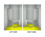 AKW MM2 (91162S) Formerly Contour WF21 Luxe Shower Enclosure, PET Glazing – MAX. A 2000