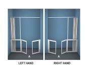 AKW MM3 (91164) Formerly Contour WF22 White Shower Enclosure, PET Glazing – MAX. A 2500